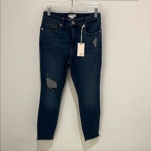 Good American Blue Ankle Cropped Jeans